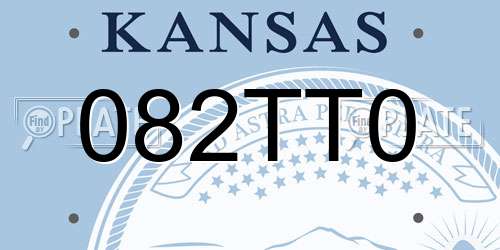 082TT0 Kansas License Plate