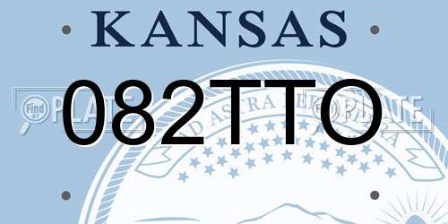 082TTO Kansas License Plate