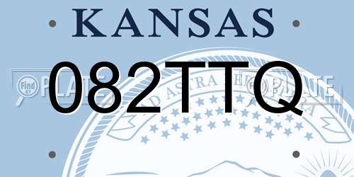082TTQ Kansas License Plate