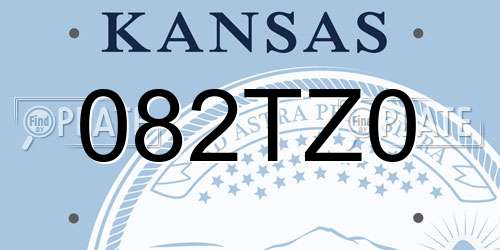 082TZ0 Kansas License Plate