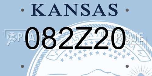 082Z20 Kansas License Plate