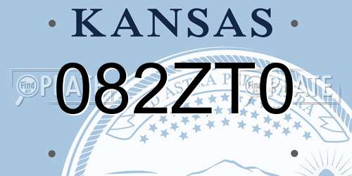 082ZT0 Kansas License Plate