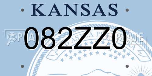 082ZZ0 Kansas License Plate