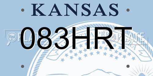 083HRT Kansas License Plate