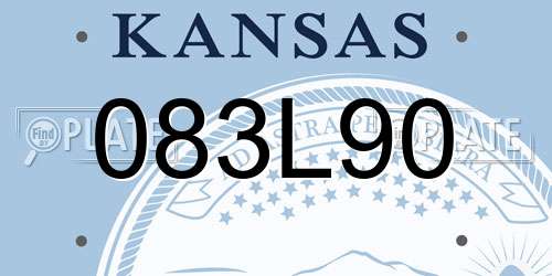 083L90 Kansas License Plate