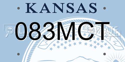 083MCT Kansas License Plate