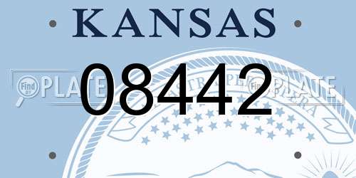 08442 Kansas License Plate