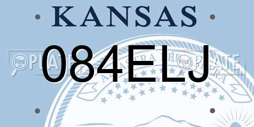 084ELJ Kansas License Plate