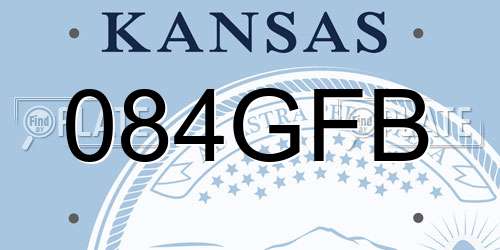 084GFB Kansas License Plate
