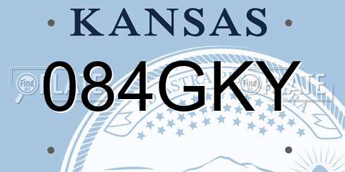 084GKY Kansas License Plate