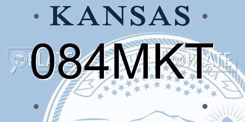 084MKT Kansas License Plate
