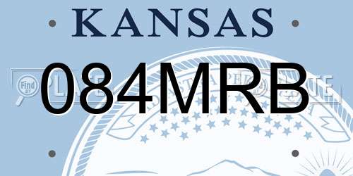 084MRB Kansas License Plate