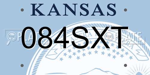 084SXT Kansas License Plate