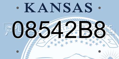 08542B8 Kansas License Plate