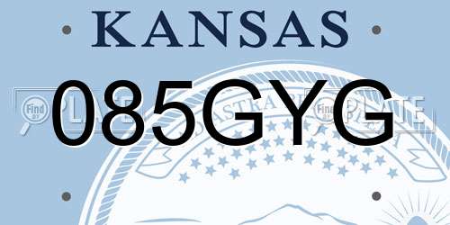 085GYG Kansas License Plate