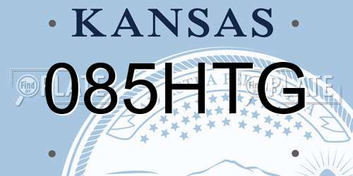 085HTG Kansas License Plate
