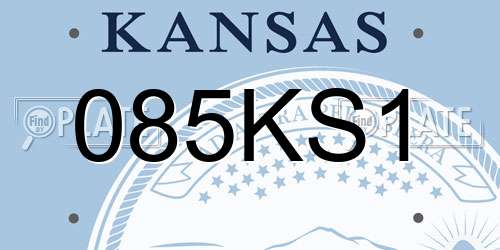 085KS1 Kansas License Plate