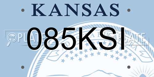 085KSI Kansas License Plate