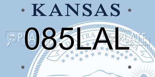 085LAL Kansas License Plate