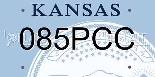 085PCC Kansas License Plate