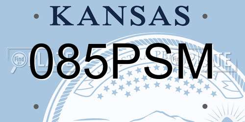 085PSM Kansas License Plate