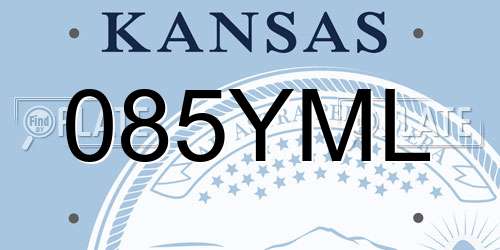 085YML Kansas License Plate
