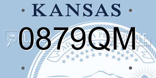 0879QM Kansas License Plate