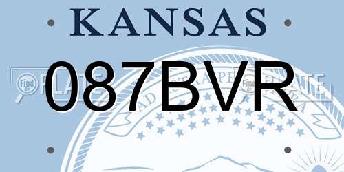 087BVR Kansas License Plate