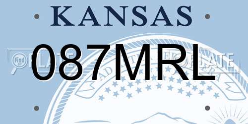087MRL Kansas License Plate