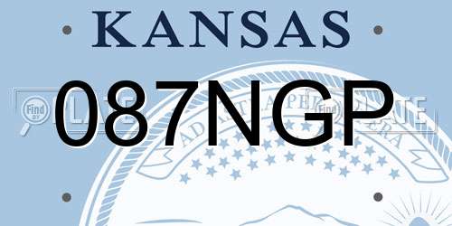087NGP Kansas License Plate
