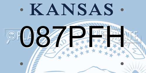 087PFH Kansas License Plate