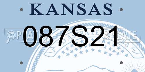087S21 Kansas License Plate
