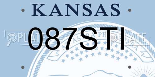 087STI Kansas License Plate