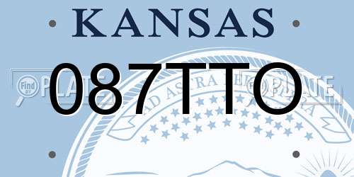 087TTO Kansas License Plate
