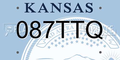 087TTQ Kansas License Plate