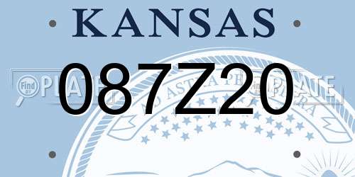 087Z20 Kansas License Plate