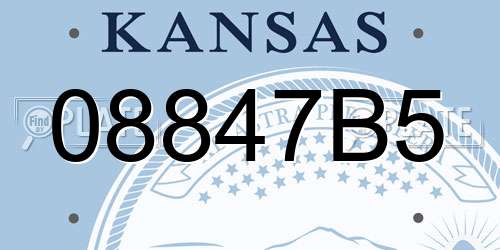 08847B5 Kansas License Plate