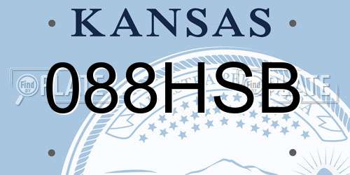 088HSB Kansas License Plate