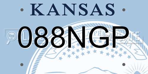 088NGP Kansas License Plate