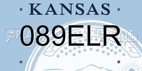 089ELR Kansas License Plate