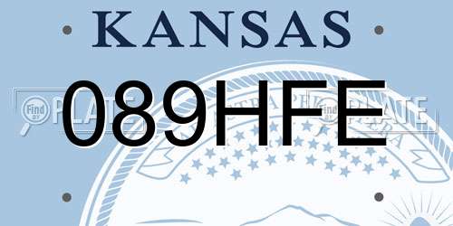 089HFE Kansas License Plate
