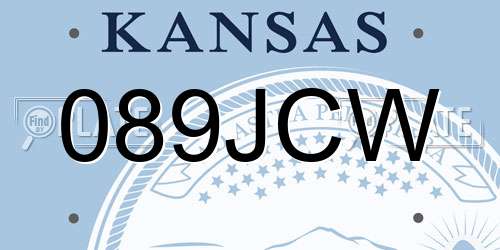 089JCW Kansas License Plate