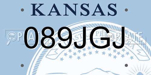 089JGJ Kansas License Plate