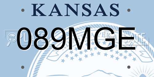 089MGE Kansas License Plate