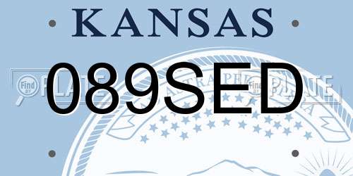 089SED Kansas License Plate