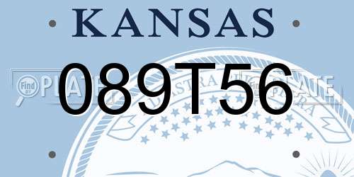 089T56 Kansas License Plate