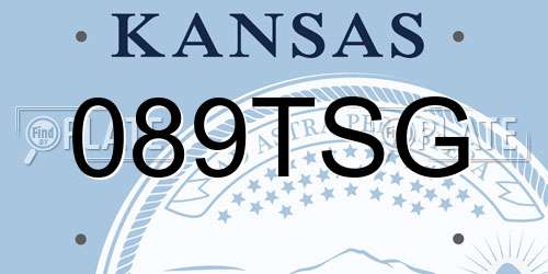 089TSG Kansas License Plate