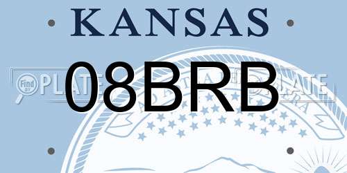 08BRB Kansas License Plate