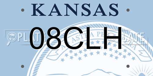 08CLH Kansas License Plate