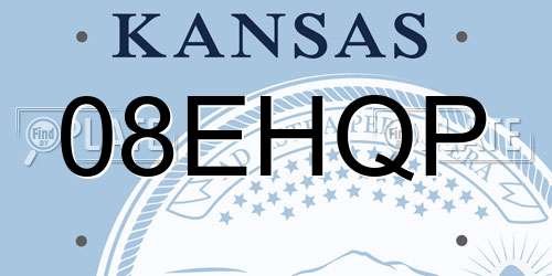 08EHQP Kansas License Plate